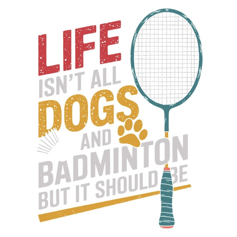 Dog and badminton
