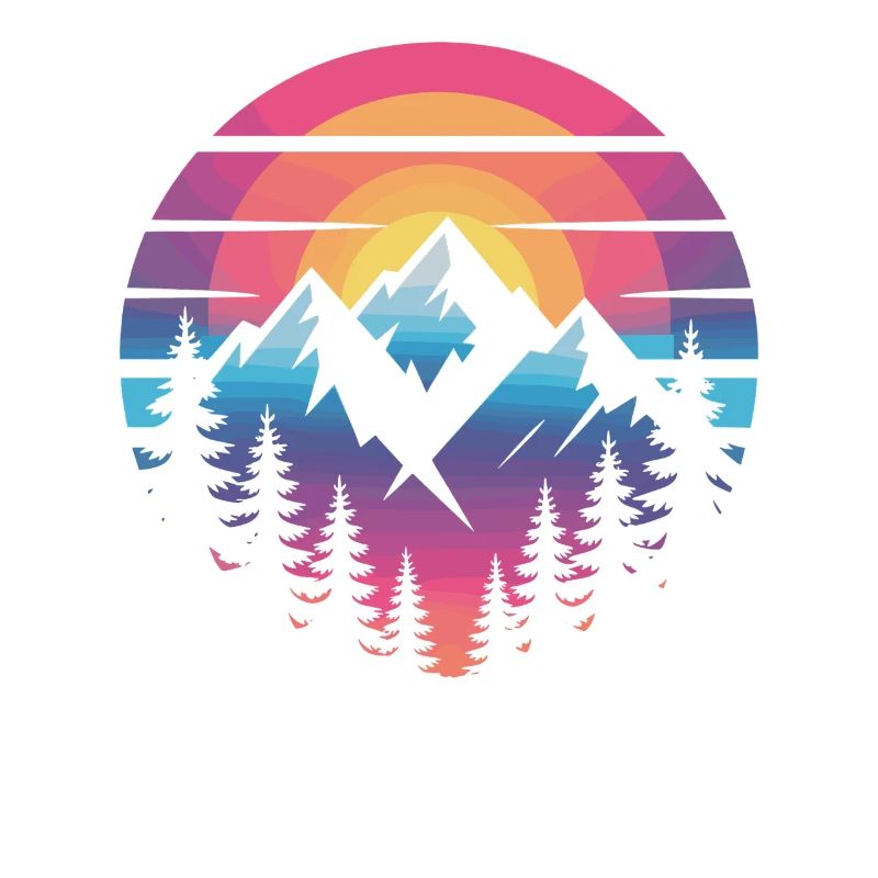 Mountain panorama at sunset
