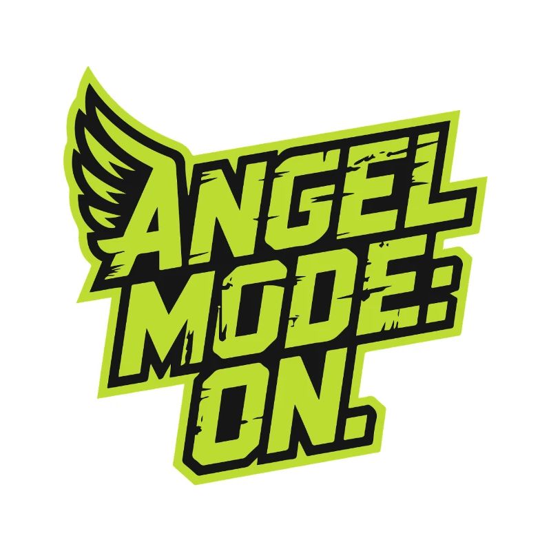 Modèles d’anges sur une typographie verte audacieuse