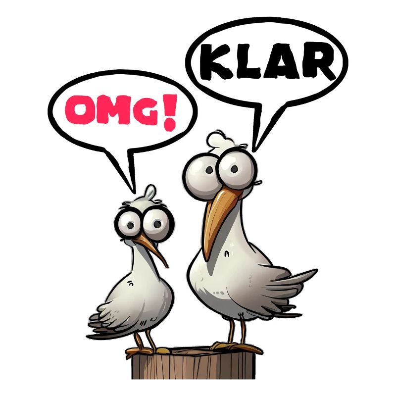 Lustige Möwen mit OMG Klar