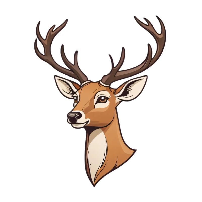 Cerf élégant avec des bois