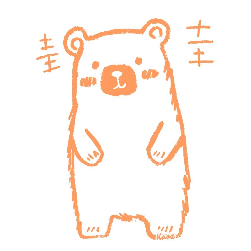Cute Hand-Drawn Bear Illustration