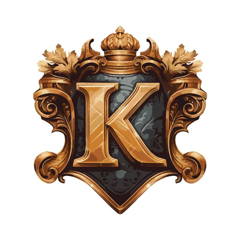 K Buchstabe Name Krone