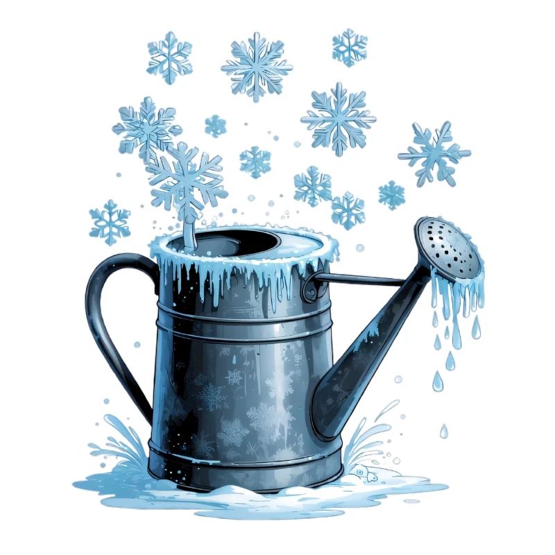 Eisblau Gießkanne