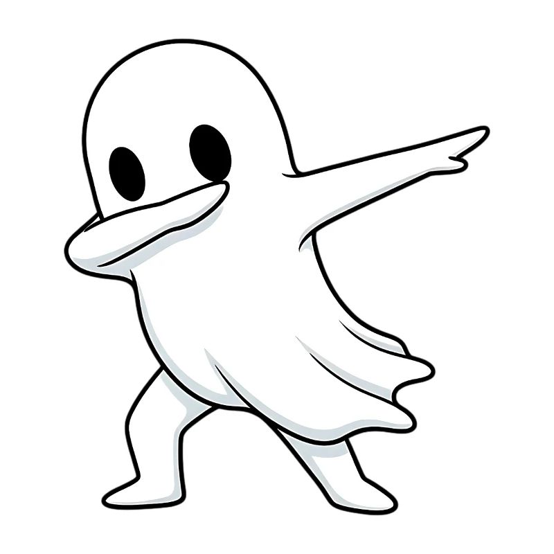 Ghost Dab Funny Halloween Design