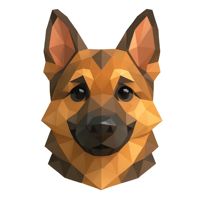 Polygone berger allemand – Conception géométrique pour chien