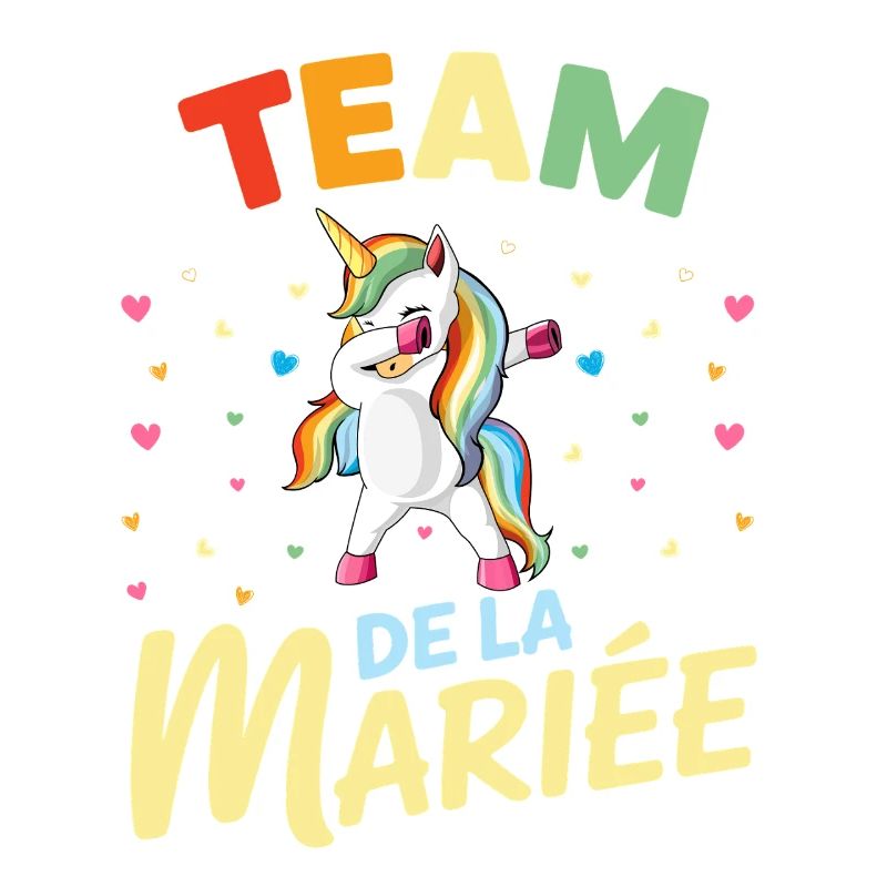 Team Braut Einhorn Dabbing Junggesellenabschied Humor