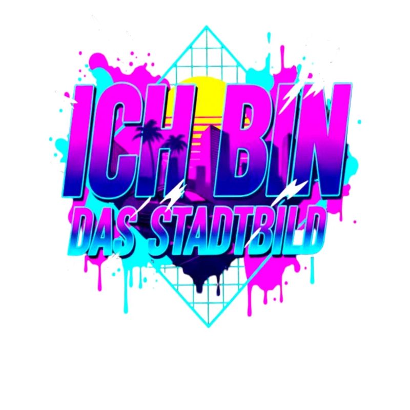 Ich Bin das Stadtbild - 80er Retro Synthwave Neon