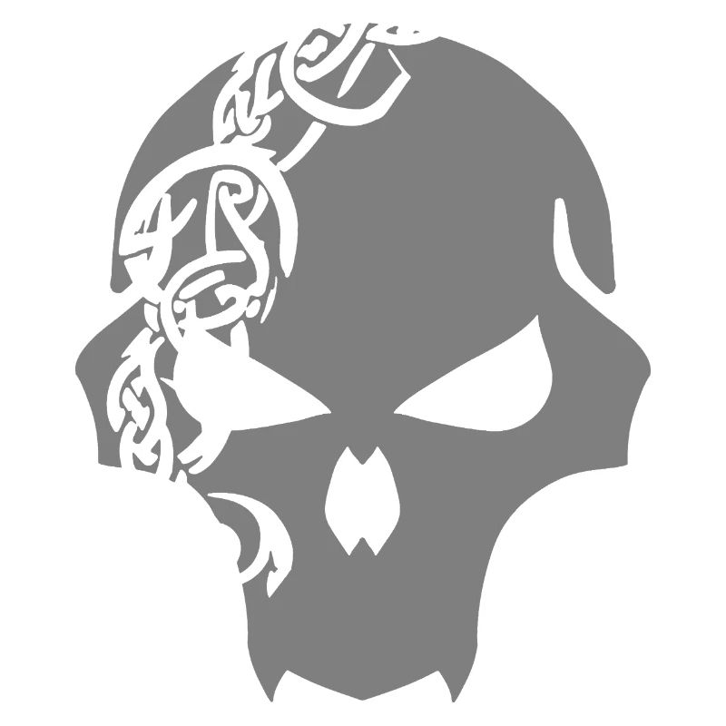 Gothic Skull with Celtic Tribal