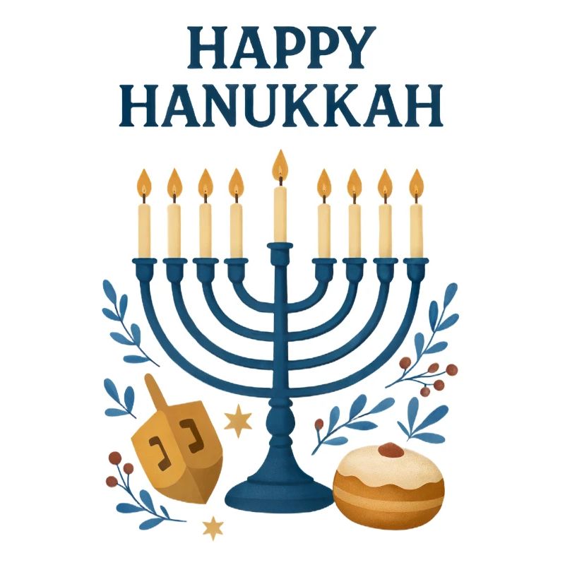Joyeux Menorah festif de Hanoucca