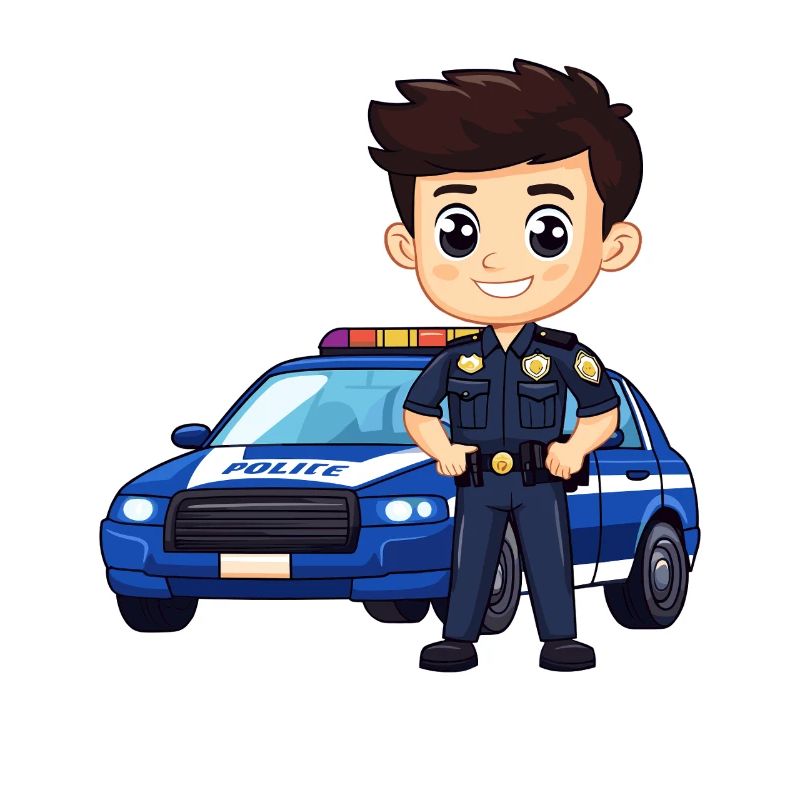 Polizeiheld Karikatur