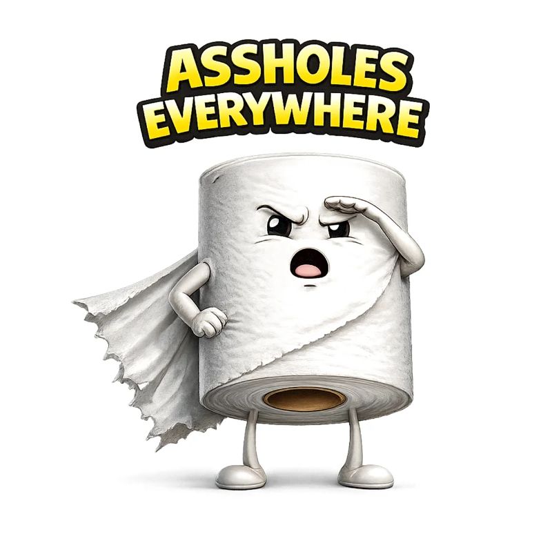 Assholes Everywhere 3D Humor Design