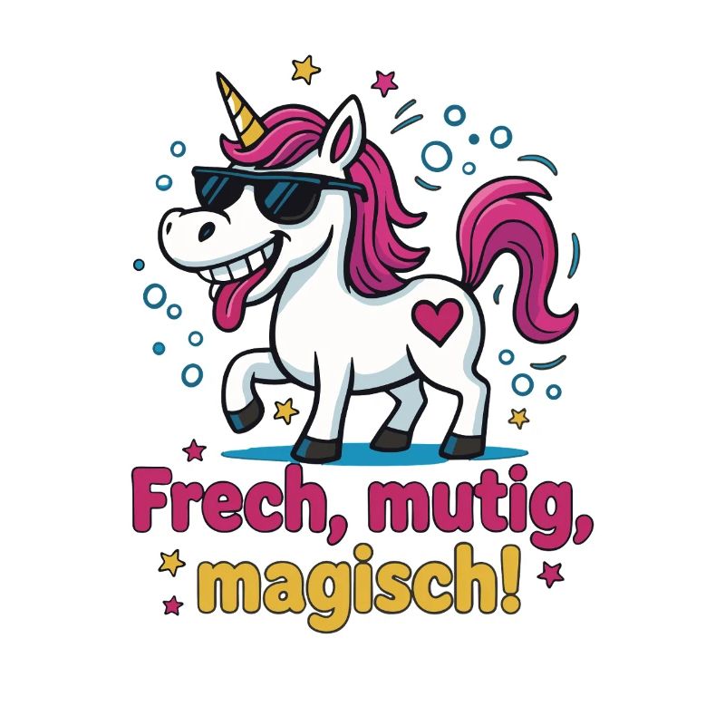 Cooles Einhorn – Frech, mutig, magisch Design