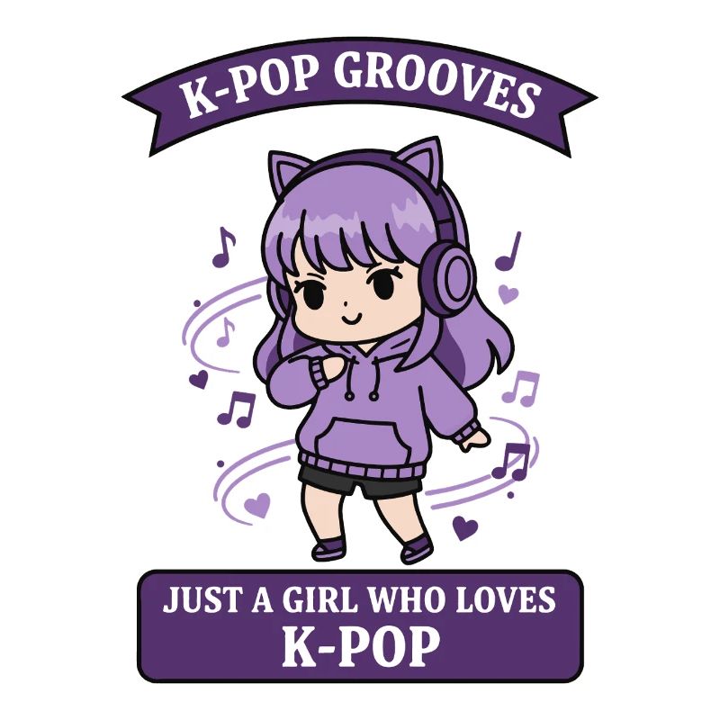 K-Pop-Grooves – einfach ein Mädchen, das K-Pop-Musik liebt