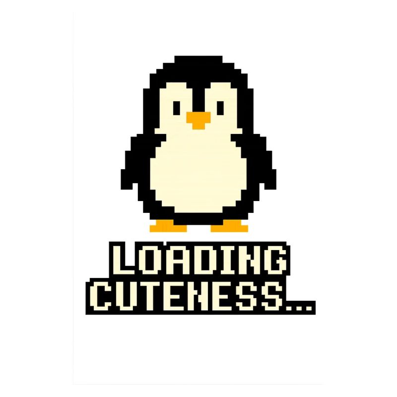 Mignonnerie de Pixel Penguin Charging