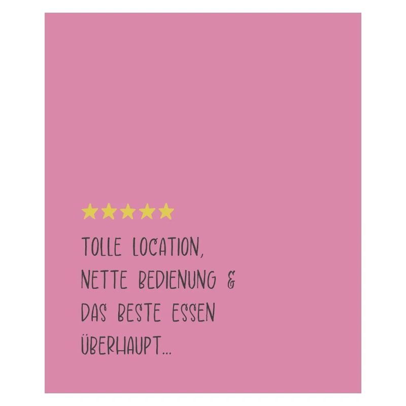 Gutes Essen Spruch Pink Design