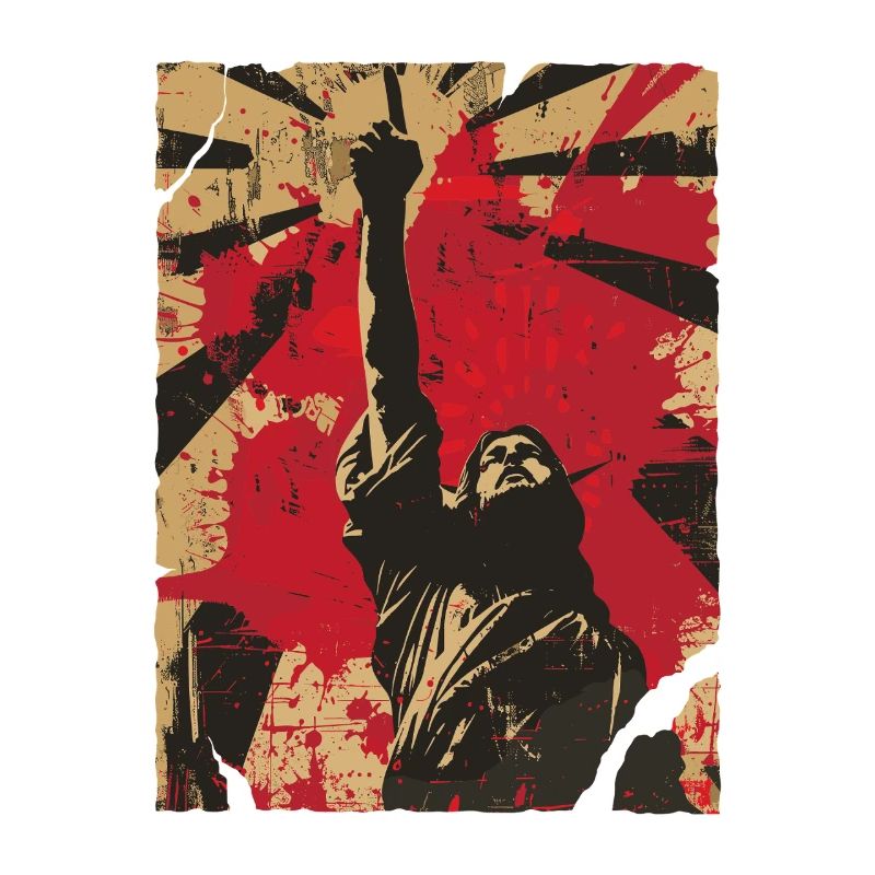 Aufstehende Faust Protest