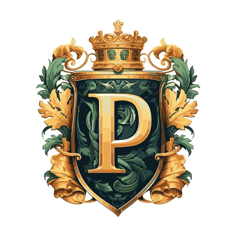 P Letter Name Crown