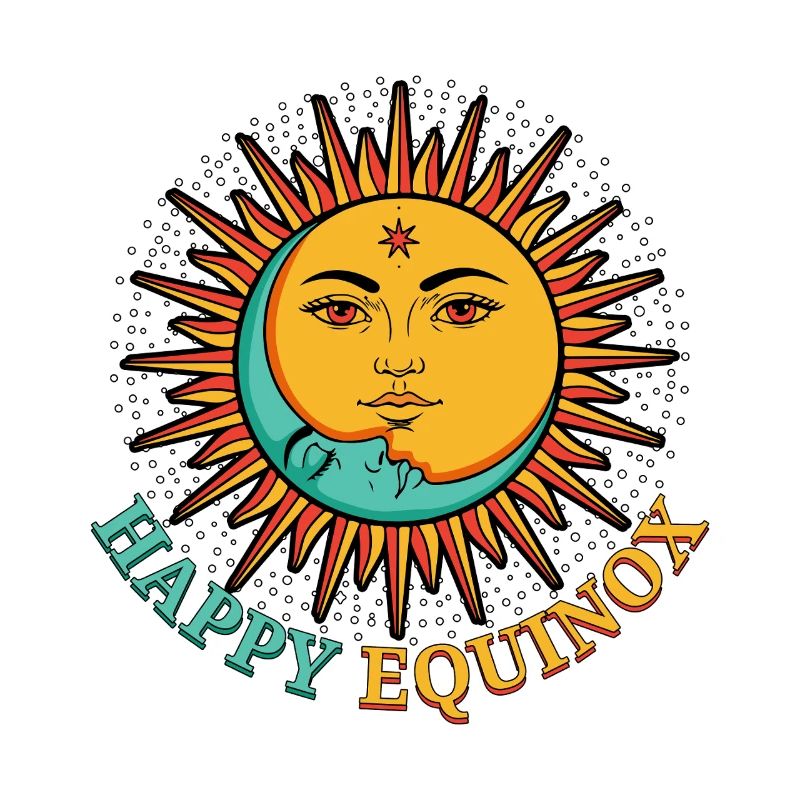 Happy Equinox Easter Ostara Moon Sun Spring