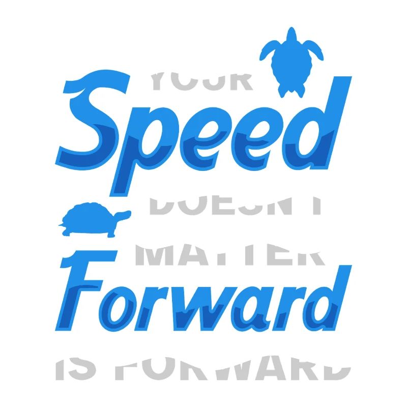 Forward is Forward Motivational Turtle Quote Art