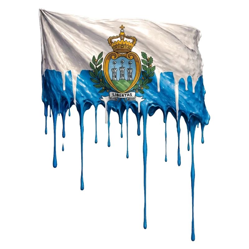 Art de la goutte du drapeau de Saint-Marin