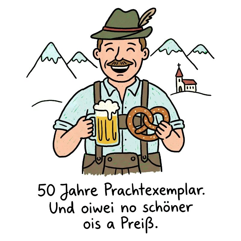 50. Geburtstag Bayern Spruch Prachtexemplar