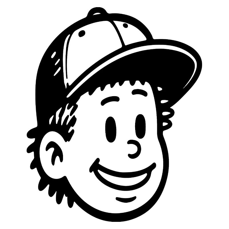 Conception ludique du visage d’un garçon de dessin animé