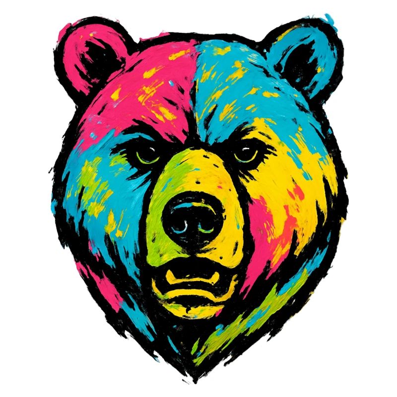 Bear Badly Licked Pop Art