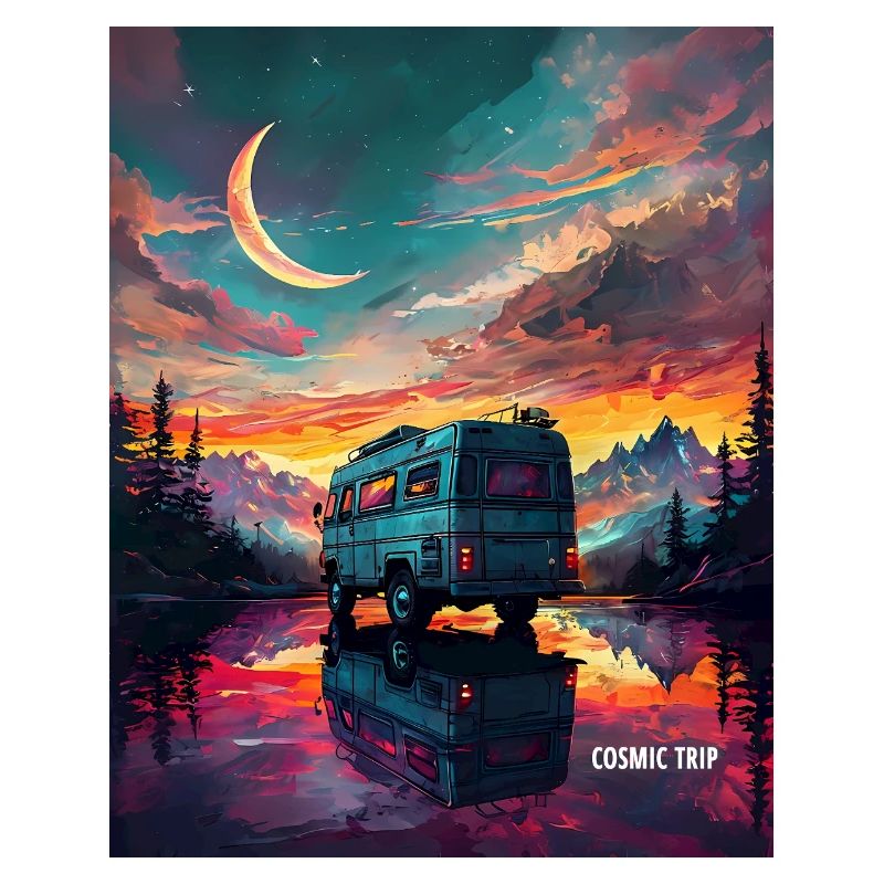 COSMIC TRIP - Surreal Van Life Architecture Art