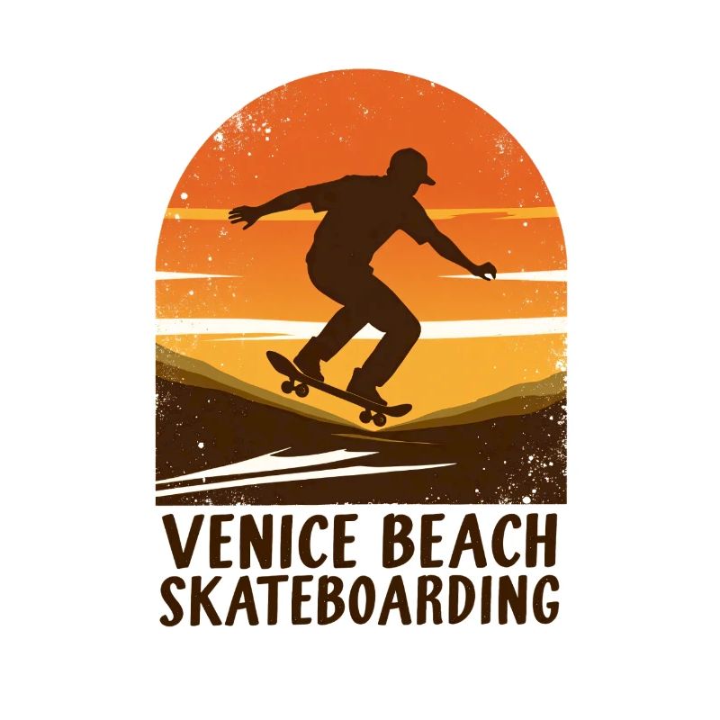 Venice Beach Sunset Skateboard