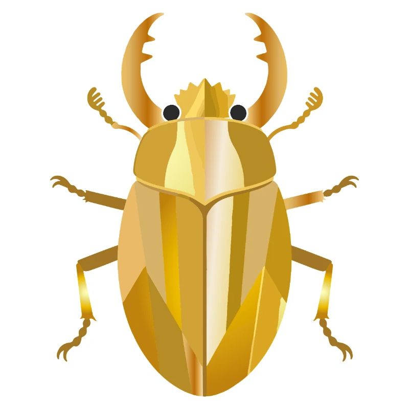 Style du symbole du scarabab d’or