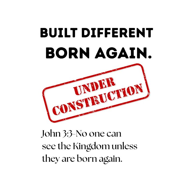 Under Construction Stamp Art. Christian Apparel.