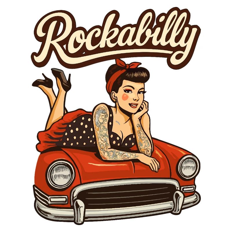 Rockabilly Oldtimer Auto Pin Up Tattoo Geschenk