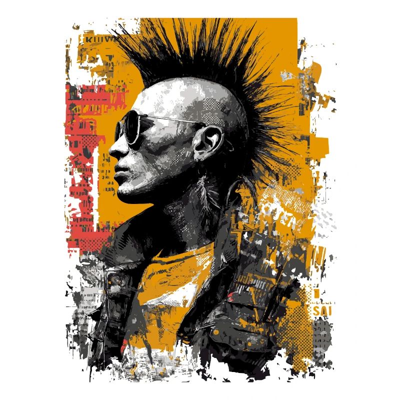 Punk with mohawk