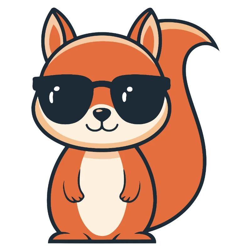 Schicke Eichhörnchen-Schwarze Brille