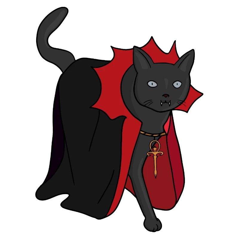 Chat vampire nocturne