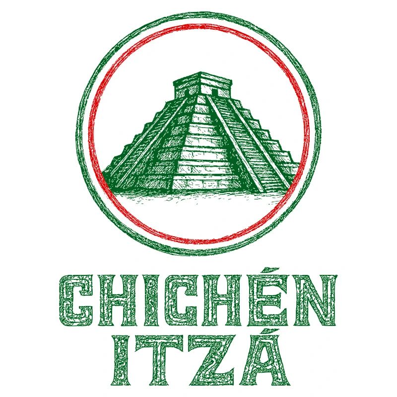 Drapeau du temple de Chichen Itza Mexique