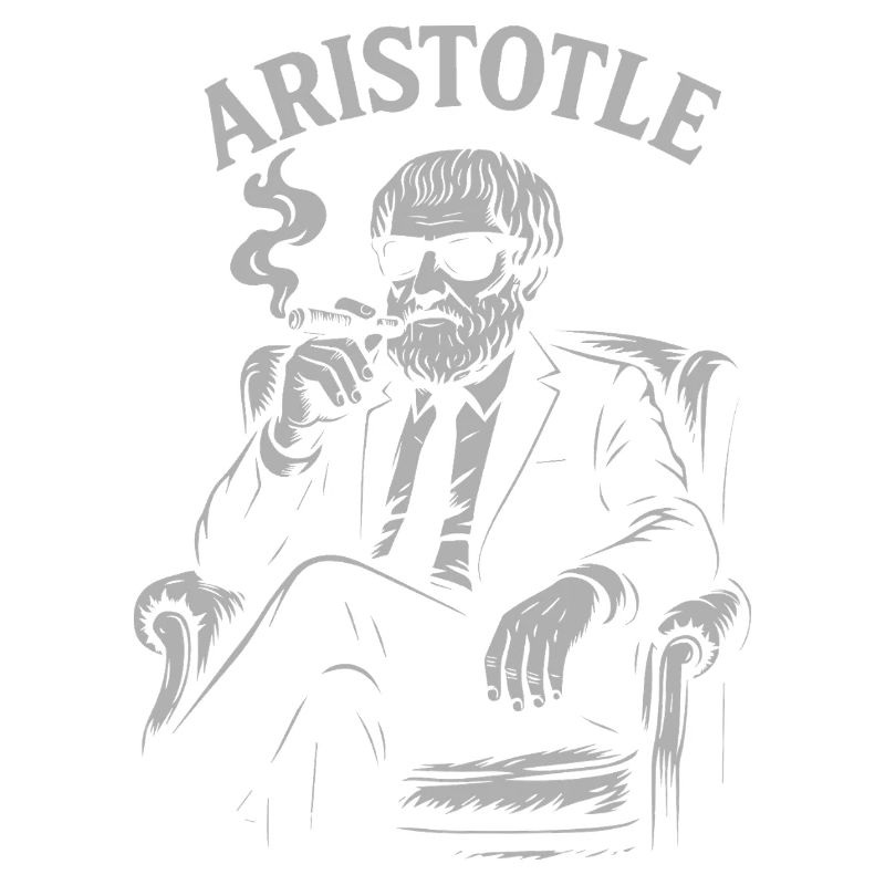 Aristotle Smoking Philosopher Portrait