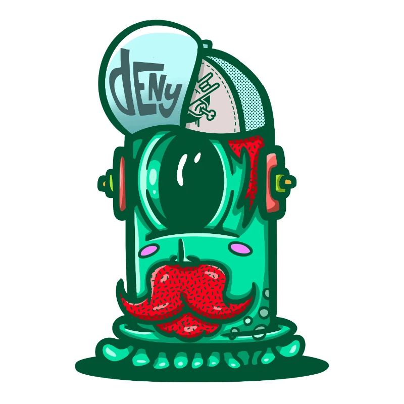 Casque Spatial Vert avec Moustache