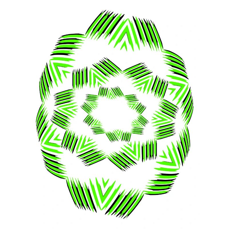 Neon Mandala Fächer Muster