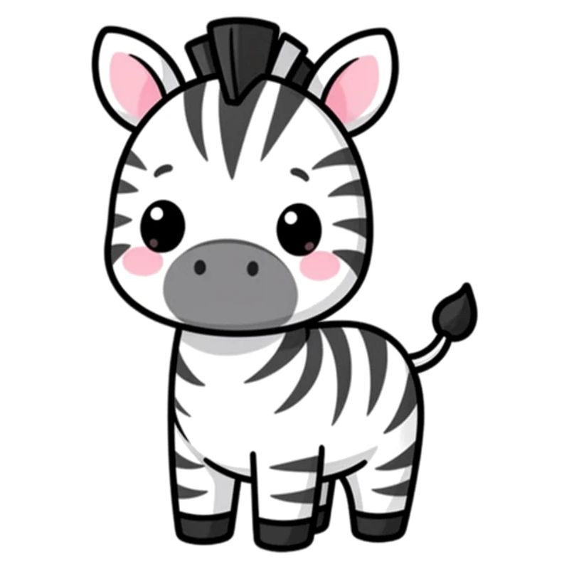 Cute kawaii zebra gift