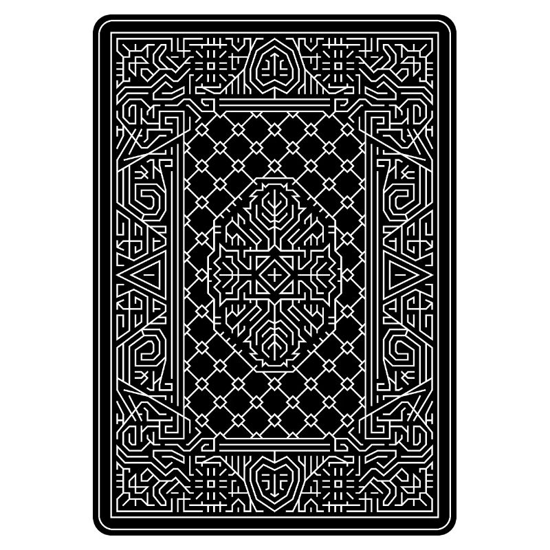 Geometric Playing Card Vector Art Black