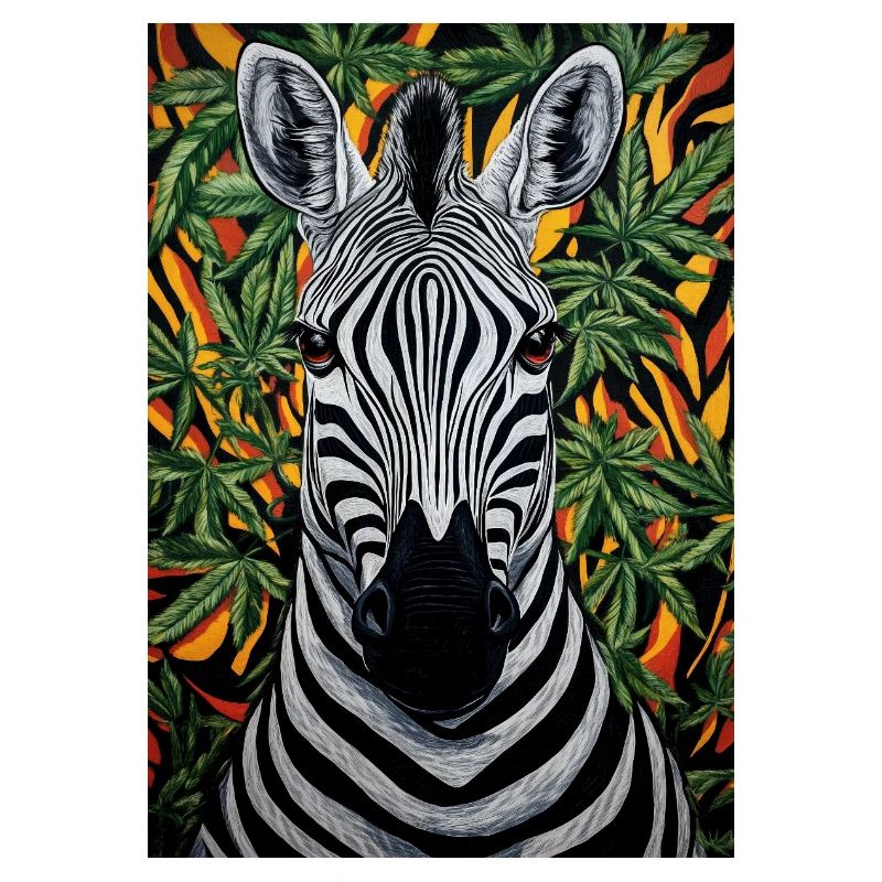 Zebra in the cannabis jungle