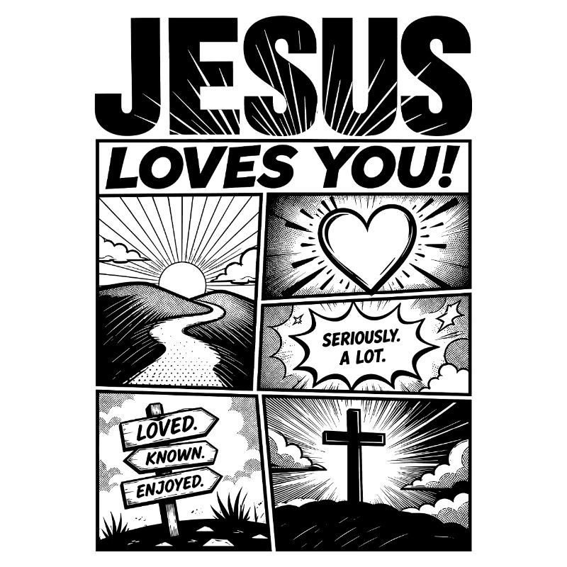 Conception de bandes dessinées « Jésus t’aime »