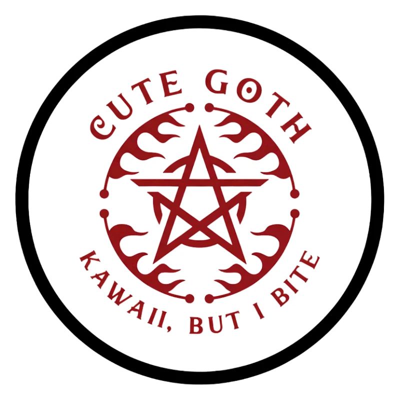 Cute Goth Pentagram Crest
