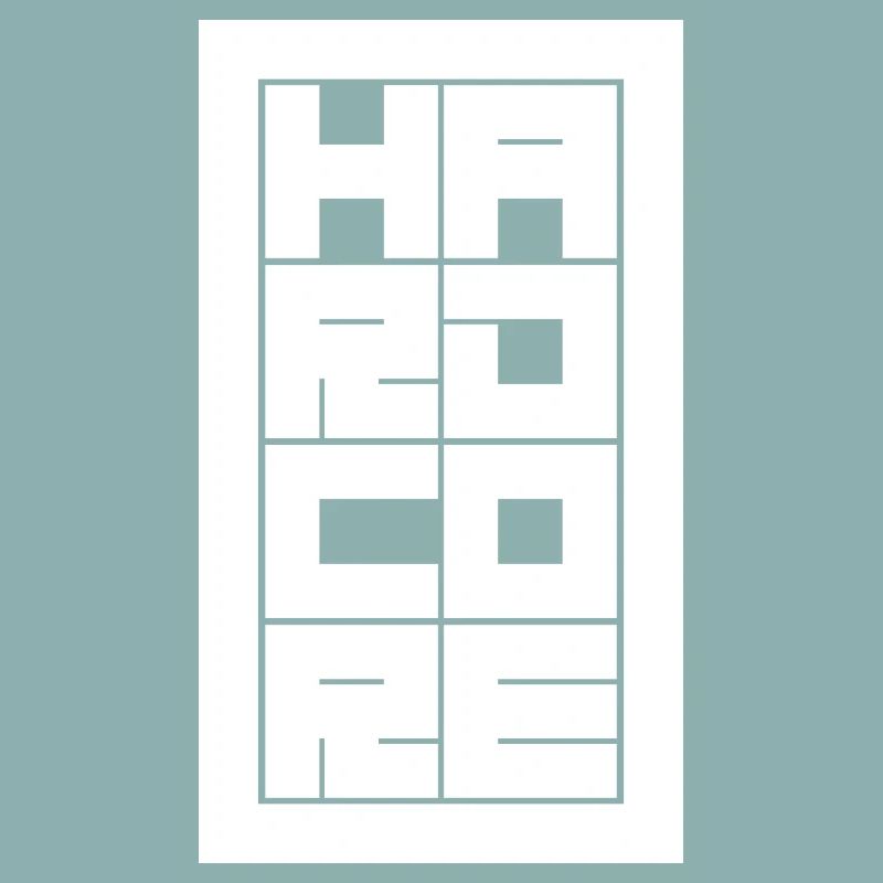 Logographe typographique hardcore audacieuse et blocée