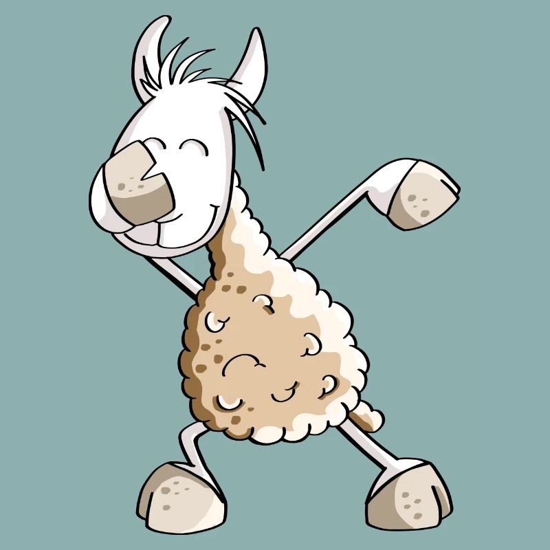Dab Dance Lama - Dabbing Alpaca - Fun Comic