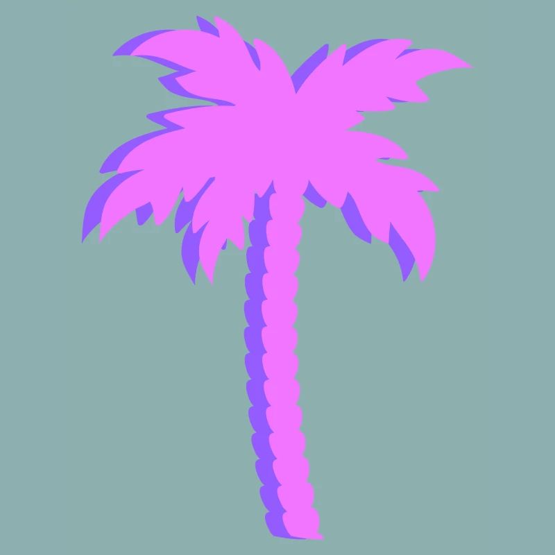 Lila Palmen Gradient
