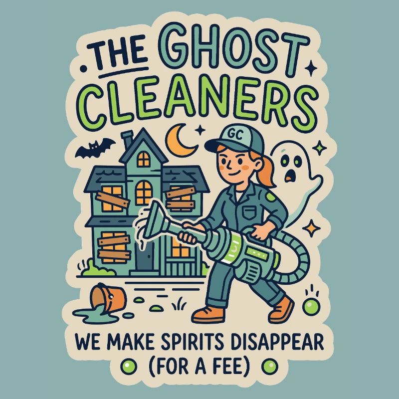 Ghost Cleaner Ghost Hunter Humor