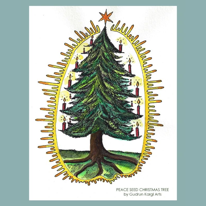 PEACE SEED CHRISTMAS TREE by Gudrun Kargl